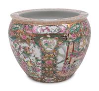 A Rose Medallion Porcelain Jardinière
