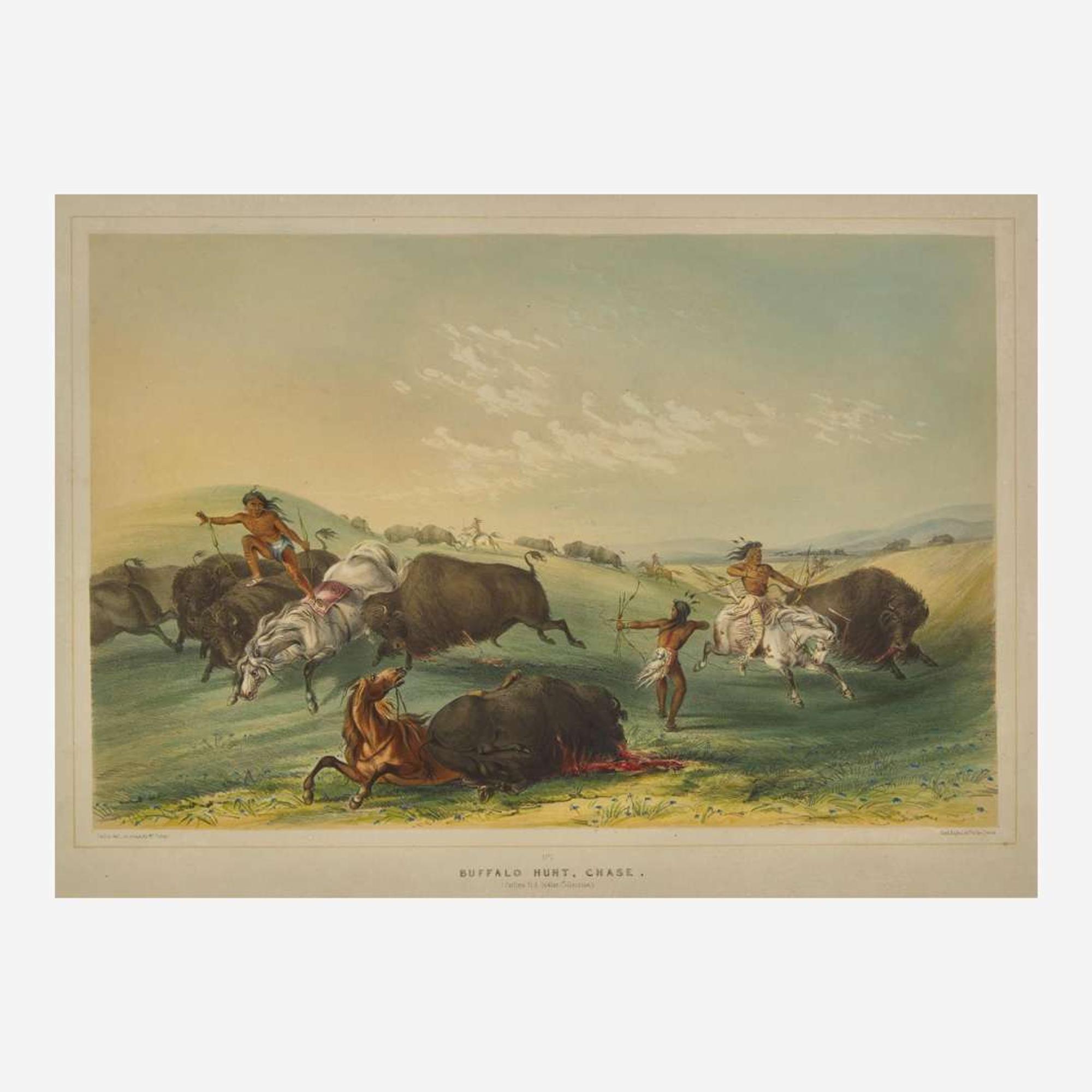 George Catlin (American, 1796-1872) Catlin's North American Indian Portfolio: Hunting Scenes and Amusements of the Rocky Mountains and Prairies of America