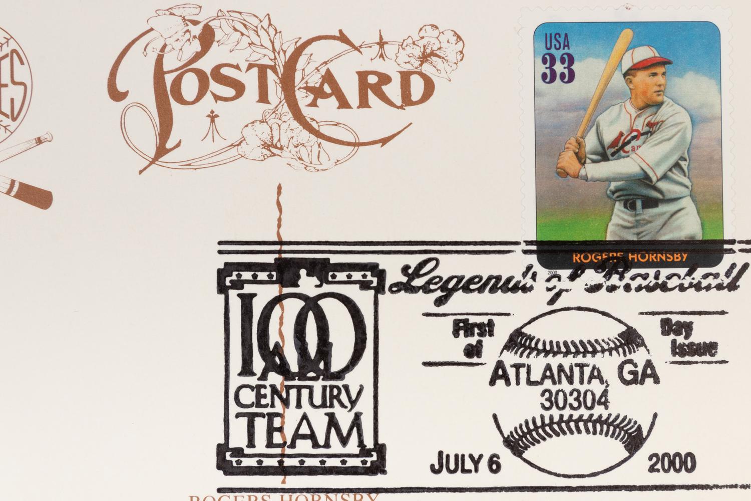 A Collection of 24 Legends of Baseball First Day of Issue Perez Steele Postcards,