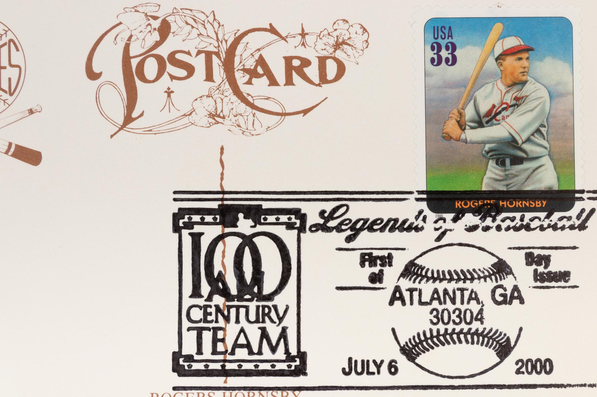 A Collection of 24 Legends of Baseball First Day of Issue Perez Steele Postcards,