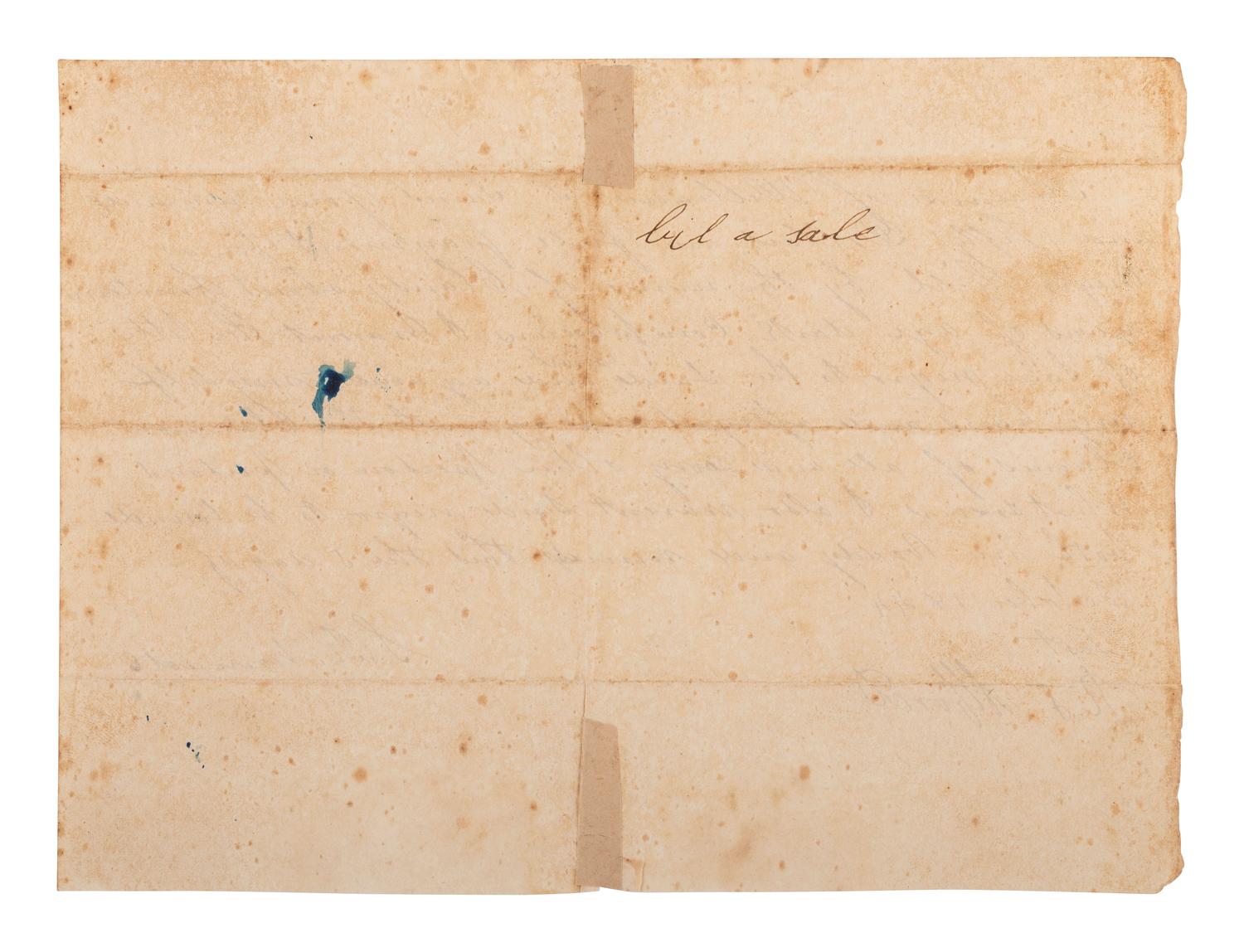 [ENSLAVEMENT]. 2 items, incl. ALS by previously enslaved Civil War soldier and politician.