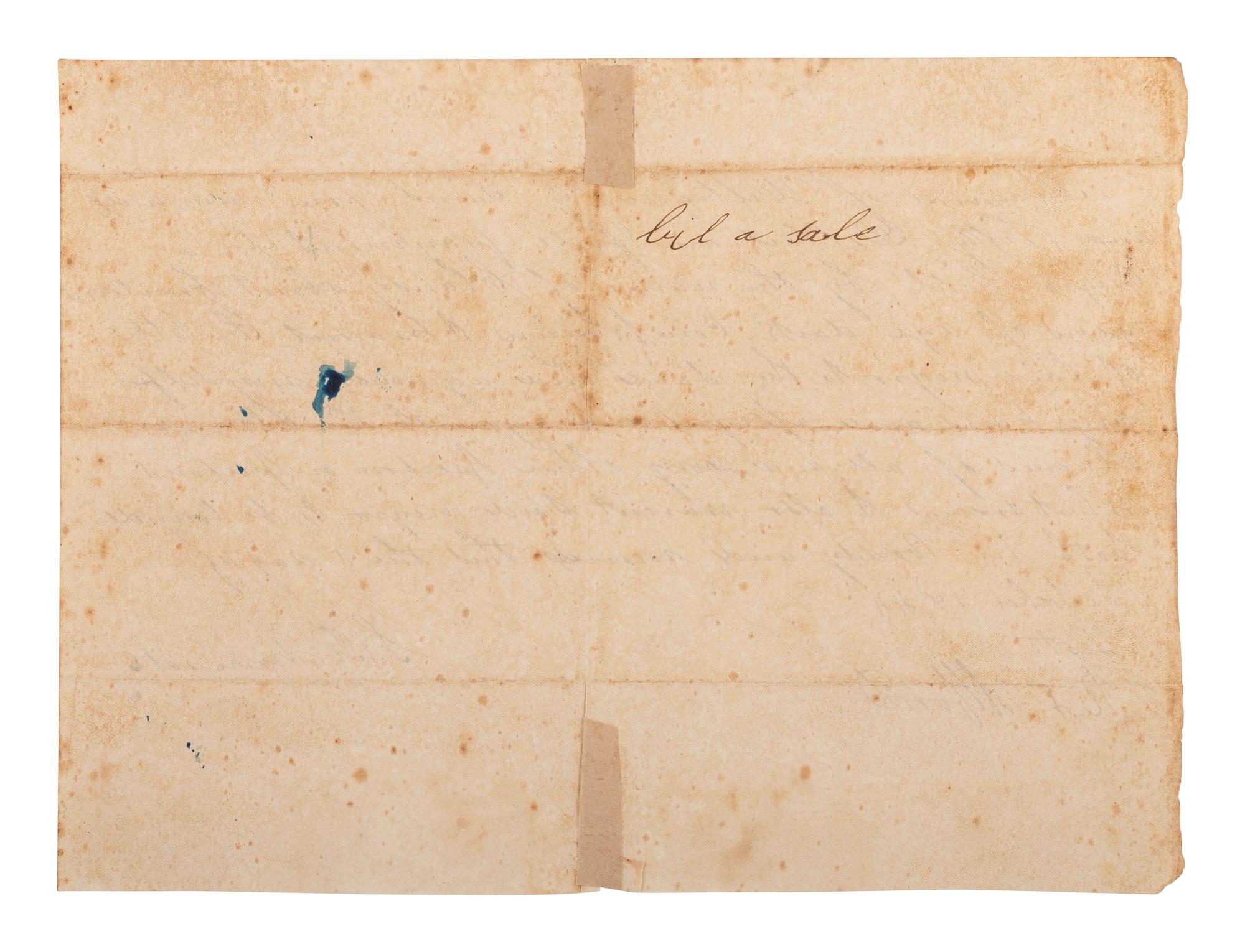 [ENSLAVEMENT]. 2 items, incl. ALS by previously enslaved Civil War soldier and politician.