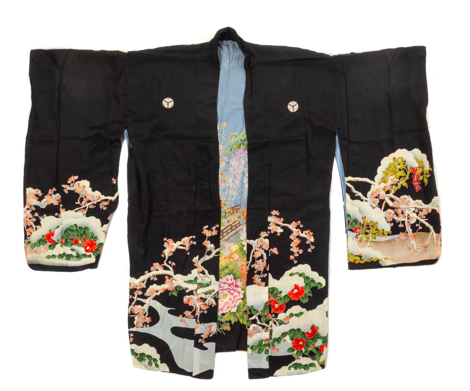 Two Japanese Silk Kimonos