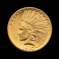 A 1910-D Indian Head $10 Gold Coin