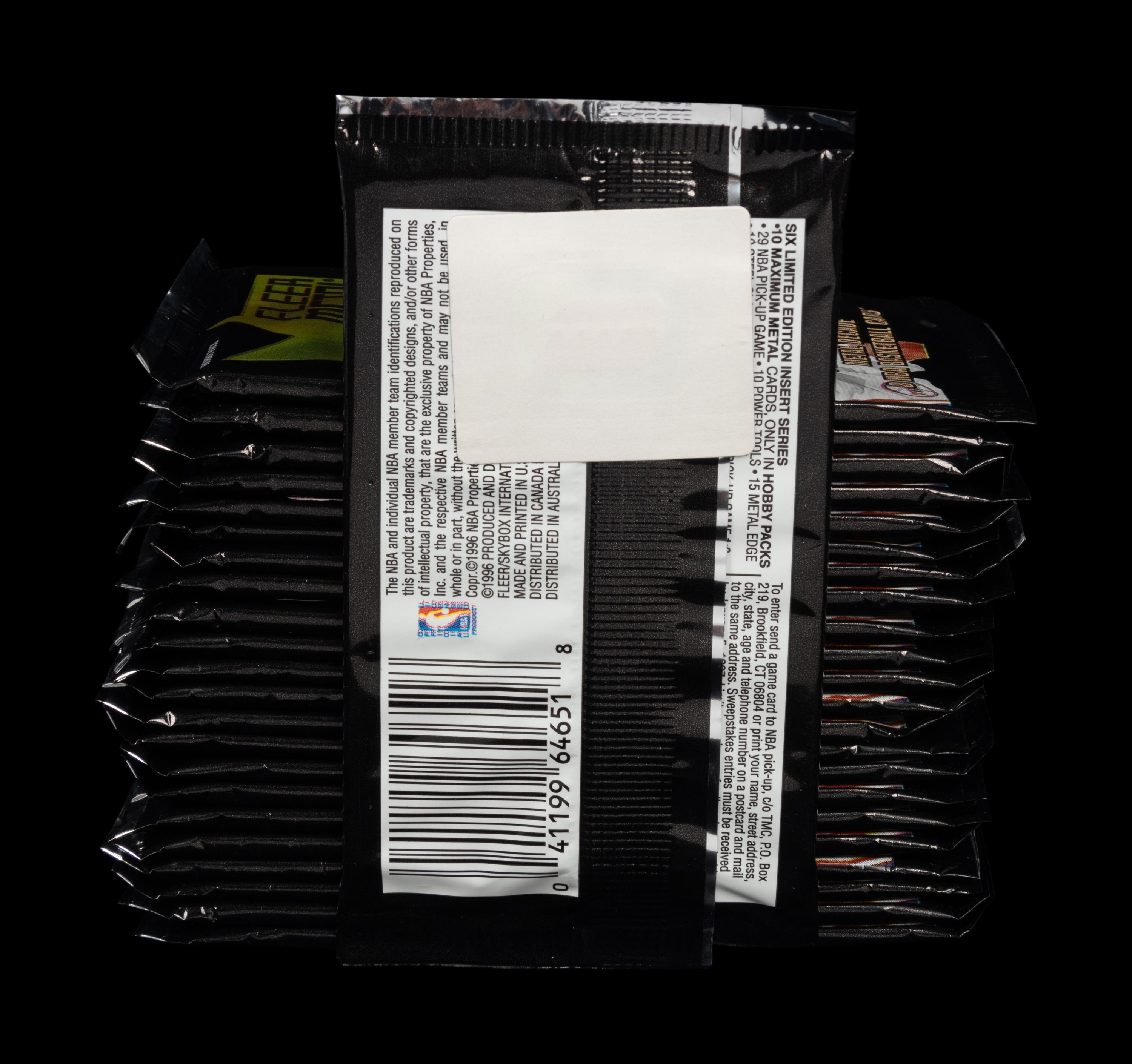 A Group of 23 Hobby Packs of 1996-97 Fleer Metal Series One Basketball Cards