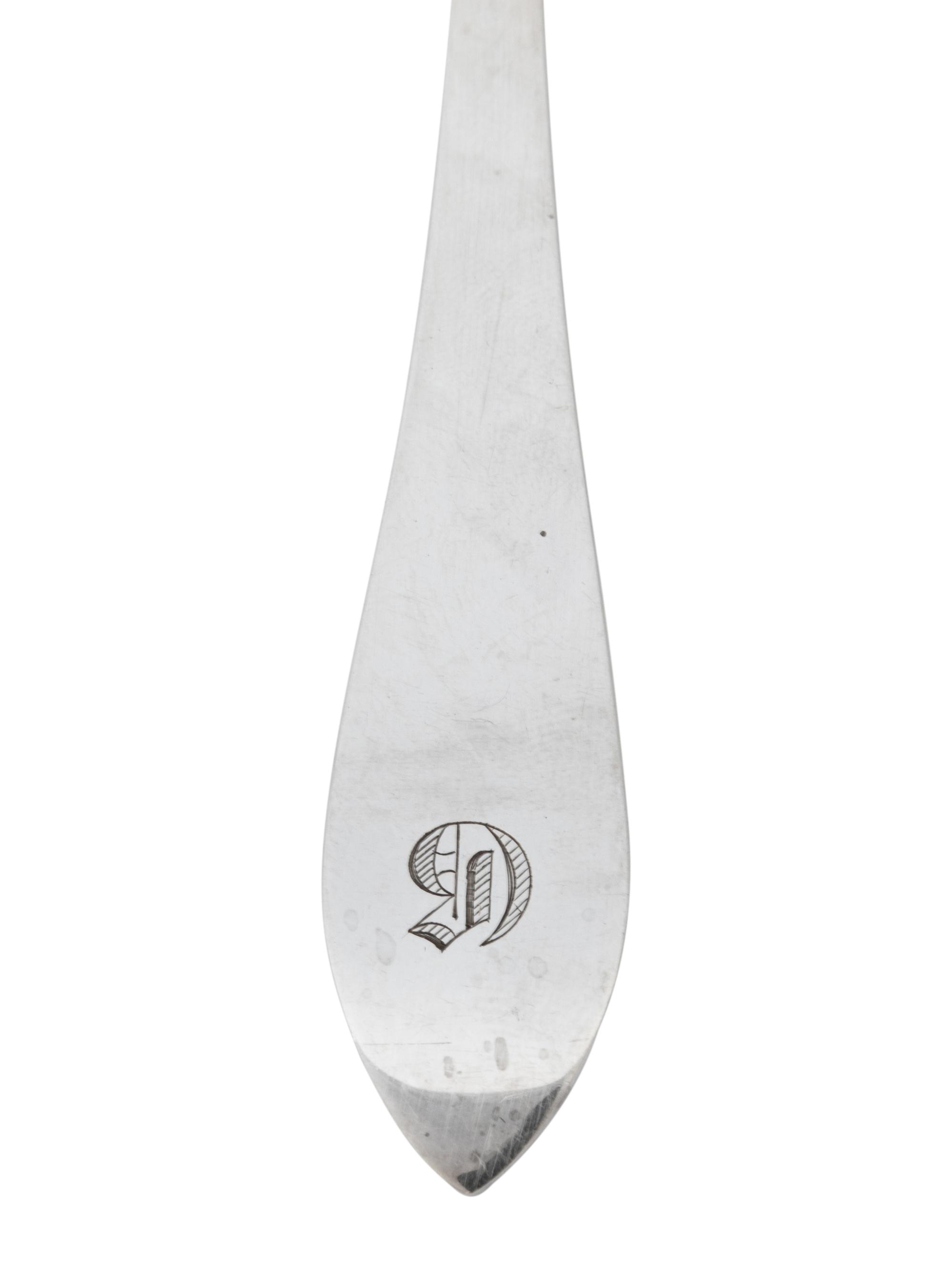 Twelve Tiffany and Co. Silver Soup Spoons