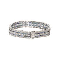 DIAMOND AND SYNTHETIC SAPPHIRE BRACELET