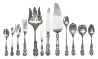 An American Flatware Service, Reed and Barton, Taunton, MA, Francis I pattern, comprising: 10 dinner knives 12 dinner forks 12 cocktail
