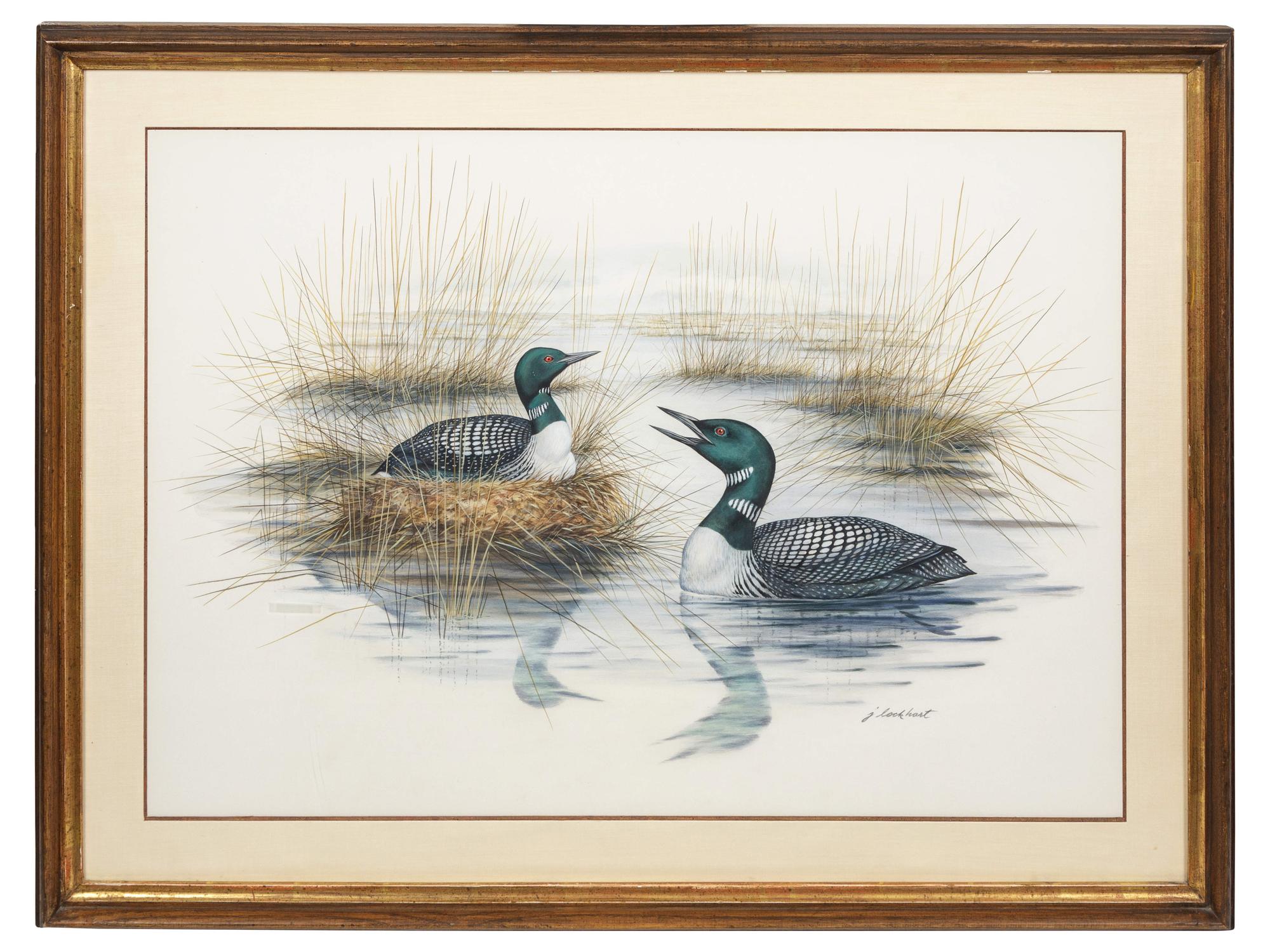 Two works: A Duck Family of Two and Ducks in Flight