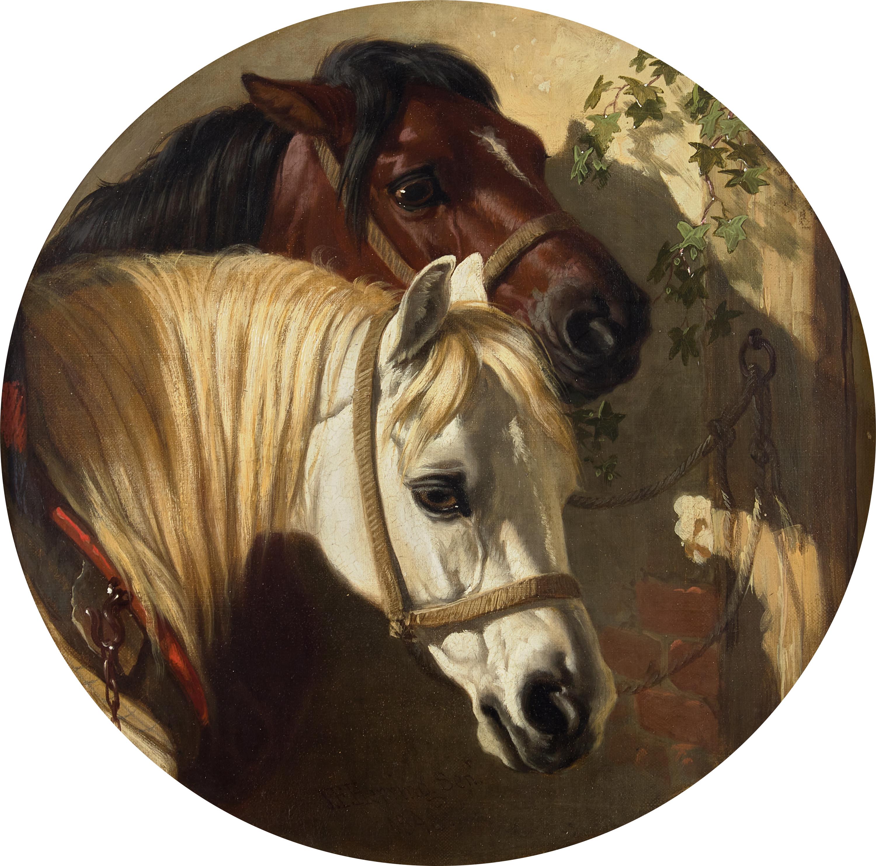 Horses in Profile , 1848
