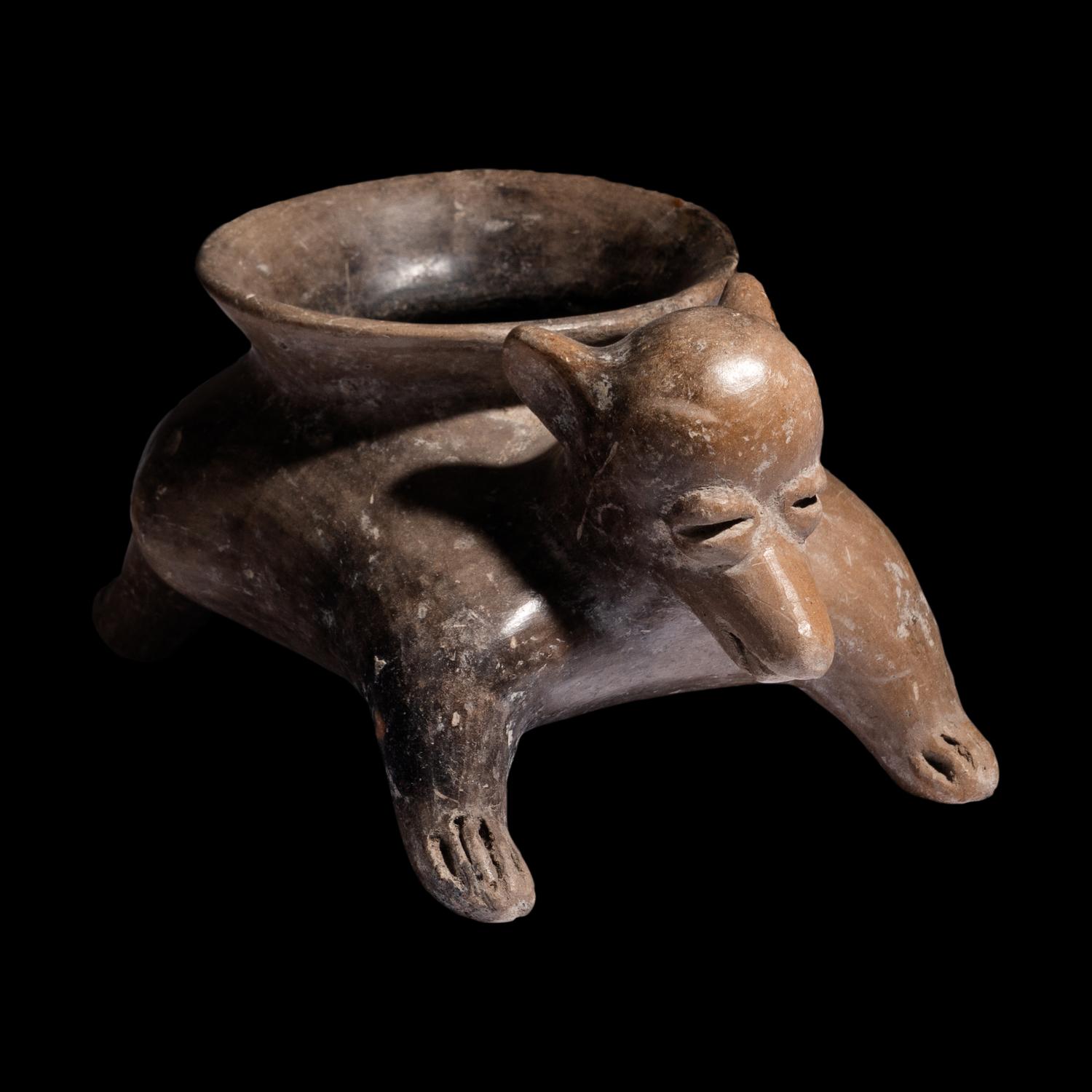 A Jalisco Effigy Dog Vessel