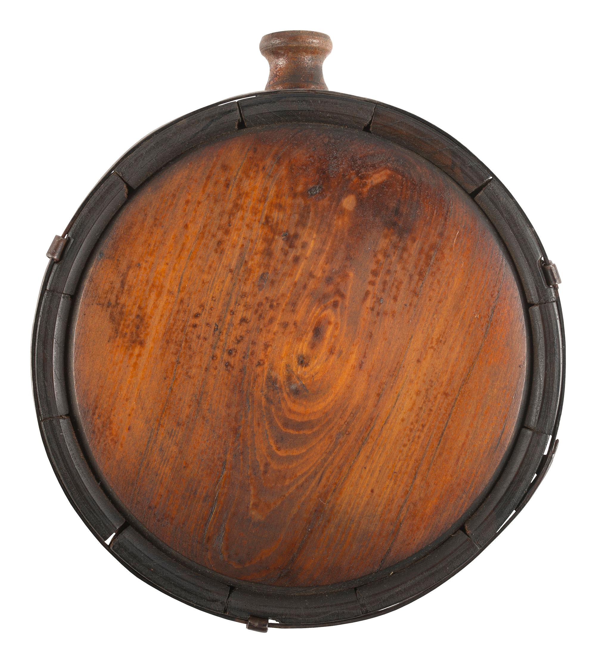 [CIVIL WAR]. Confederate cedar wooden canteen.