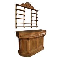 A Cafe Bar and Back Shelf 62.75" W x 22.5" D x 38" H — Italy, Early 19th Century