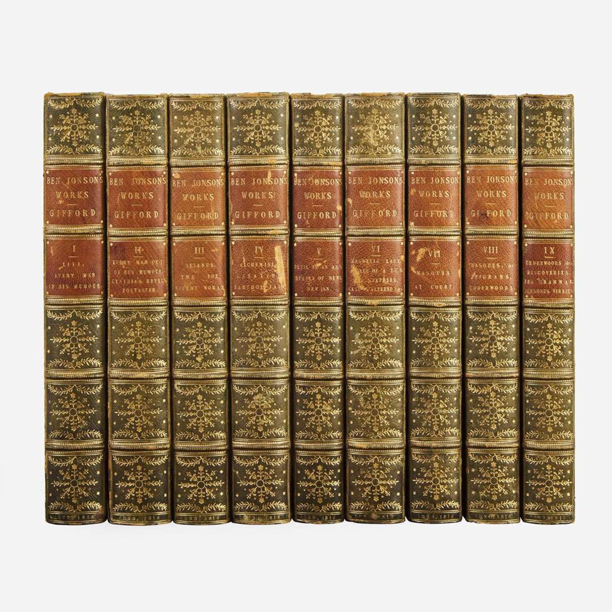 [Fine Bindings] [Jonson, Ben] Gifford, W. (editor) The Works of Ben Jonson