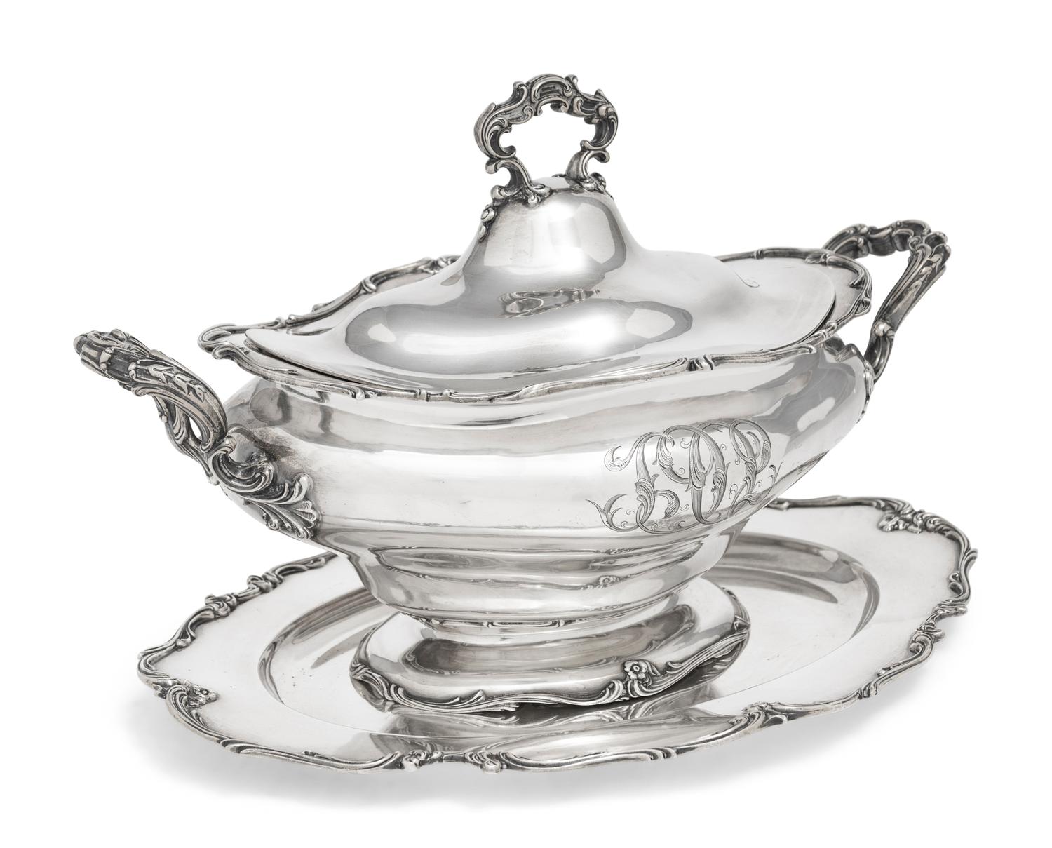 An American Silver Tureen and Underplate