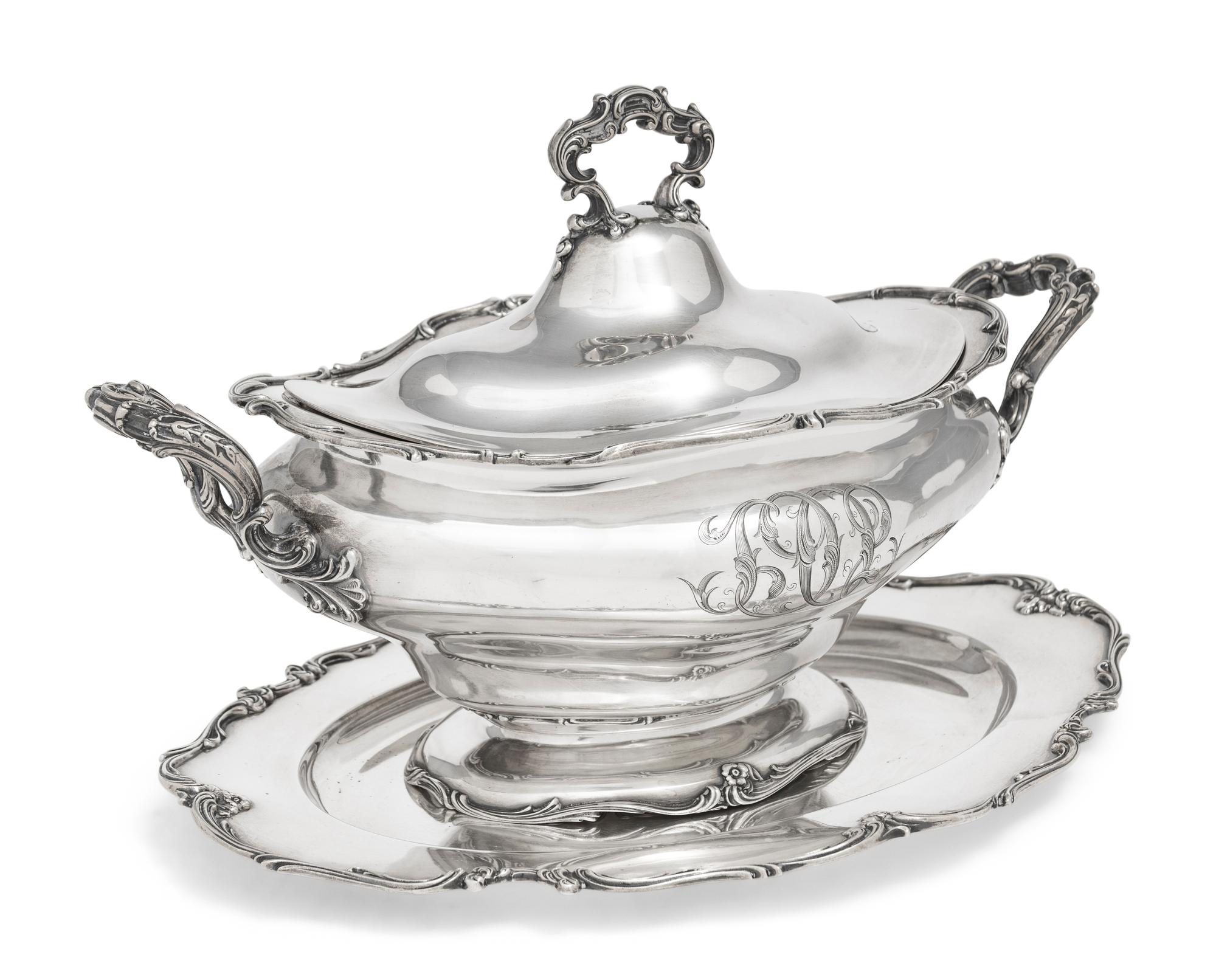 An American Silver Tureen and Underplate