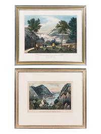 [HUDSON RIVER] -- CURRIER and IVES, publishers The Hudson, From West Point. Grounds of the U. S. Military Academy, 1862. (G.3216) -- Hudson River-Crow Nest, n.d. (G.3222)