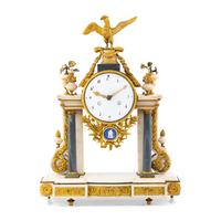 A Louis XVI Marble Mantel Clock