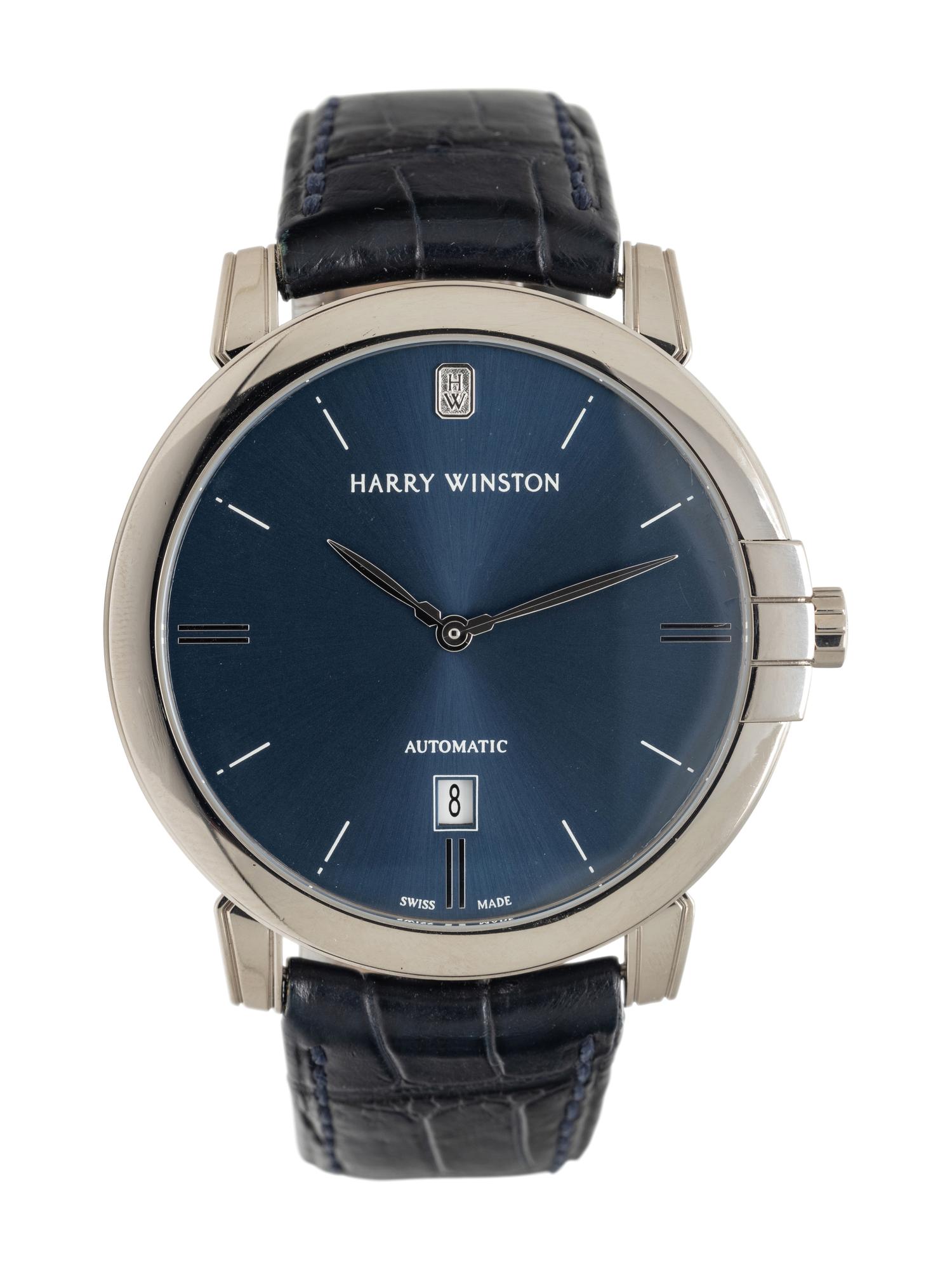 HARRY WINSTON, 18K WHITE GOLD 'MIDNIGHT' WATCH