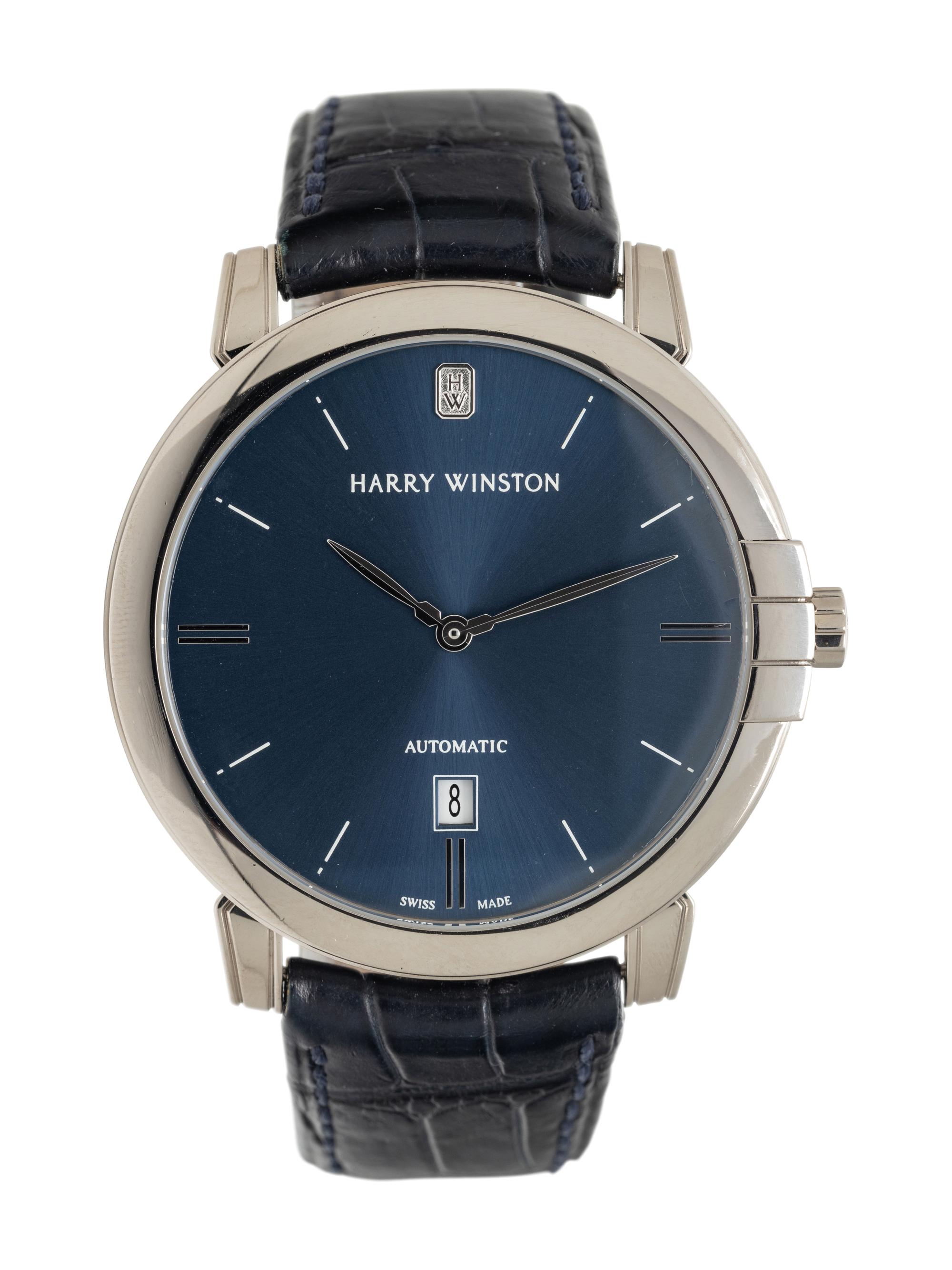 HARRY WINSTON, 18K WHITE GOLD 'MIDNIGHT' WATCH