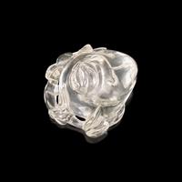 A Chinese Rock Crystal 'Peach' Coupe with 'Bat' Cover, 19th-20th Century 清晚期 水晶桃蝠紋洗