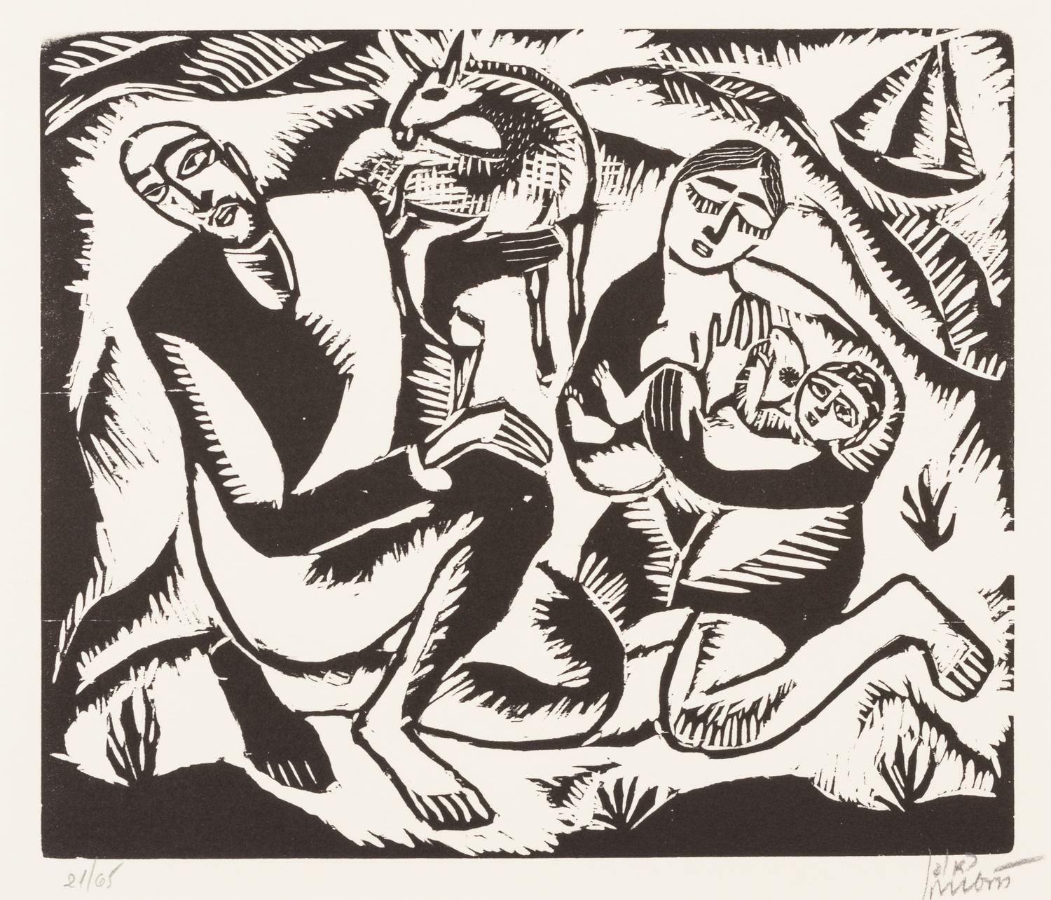 Reuven Rubin, (Israeli, 1893-1974), A portfolio of ten works from Godseekers, 1923