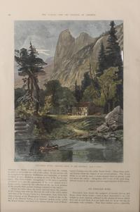 Six Hand Colored Woodblock Prints of Yosemite Height 14 x width 9 3/4 inches — LATE-19TH CENTURY