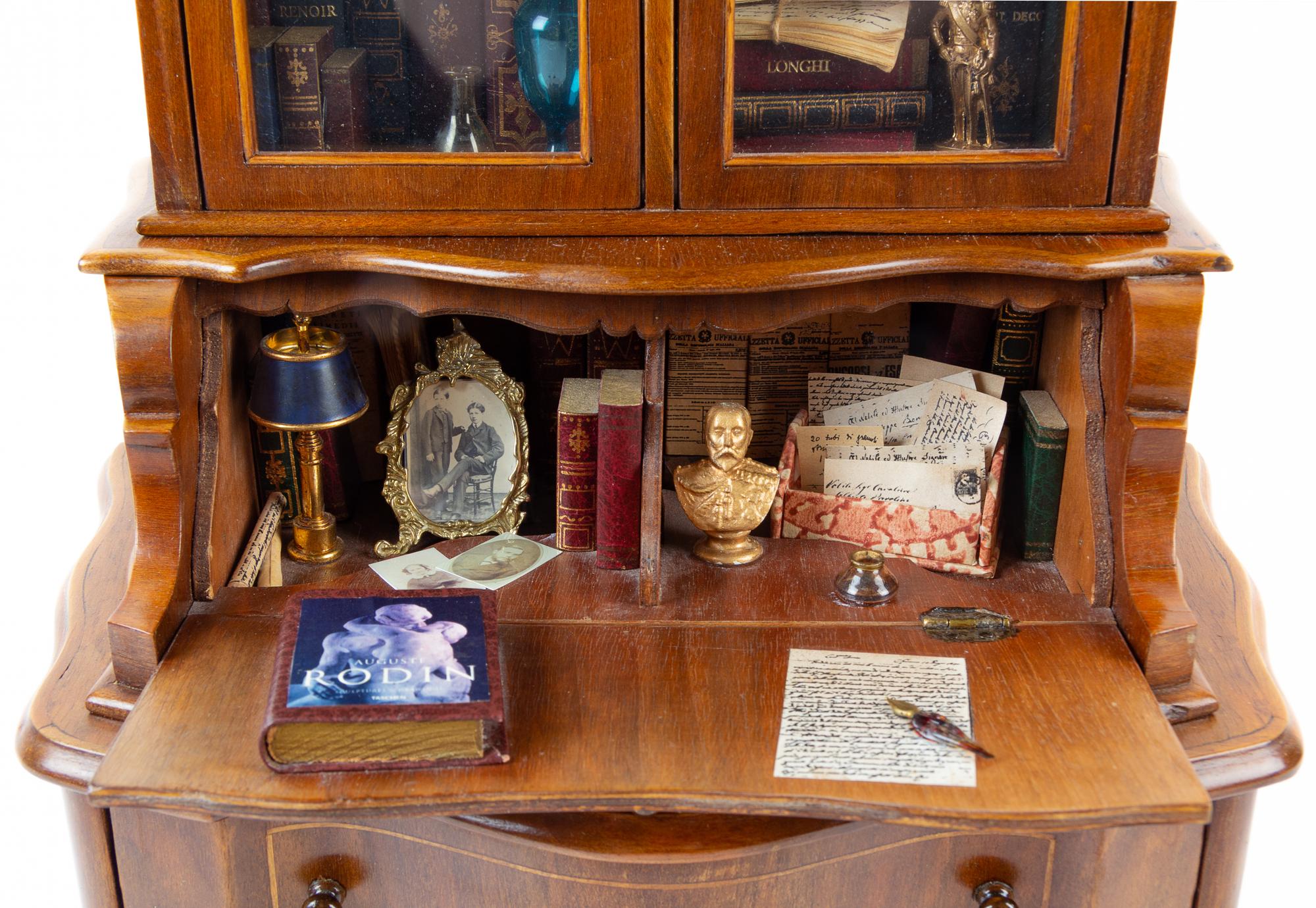 A Diminutive Model of a Venetian Secretary Height 21 x width 11 x depth 7 inches. — 20TH CENTURY