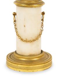 A Pair of French Bronze and Marble Small Busts