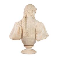 An Italian Carved Alabaster Figure of a Young Lady