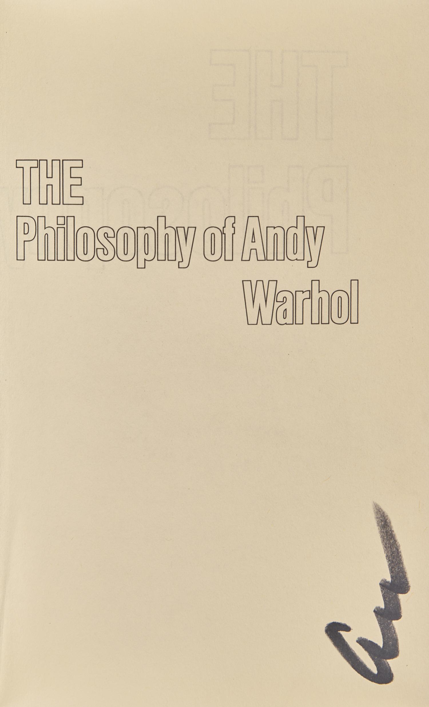 [Art] Warhol, Andy. The Philosophy of Andy Warhol (From A to B and Back Again)