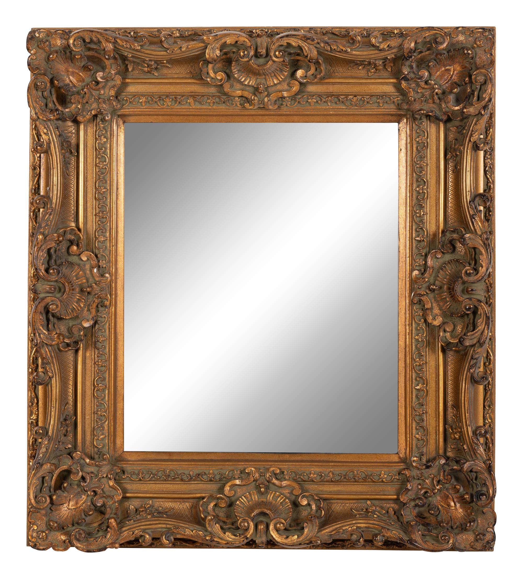 A Baroque Style Giltwood Mirror