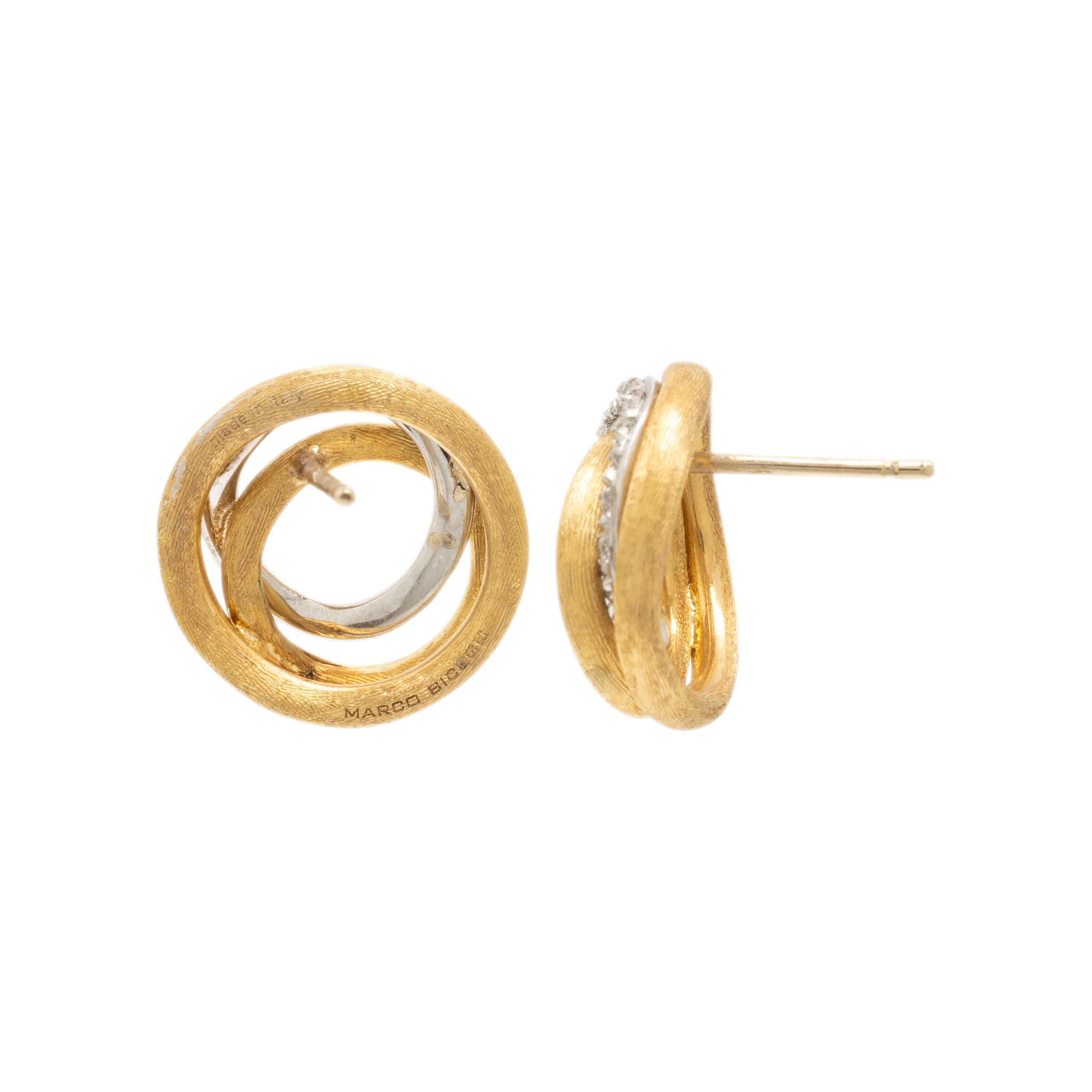 Marco Bicego, 'Jaipur', Yellow Gold and Diamond Earrings