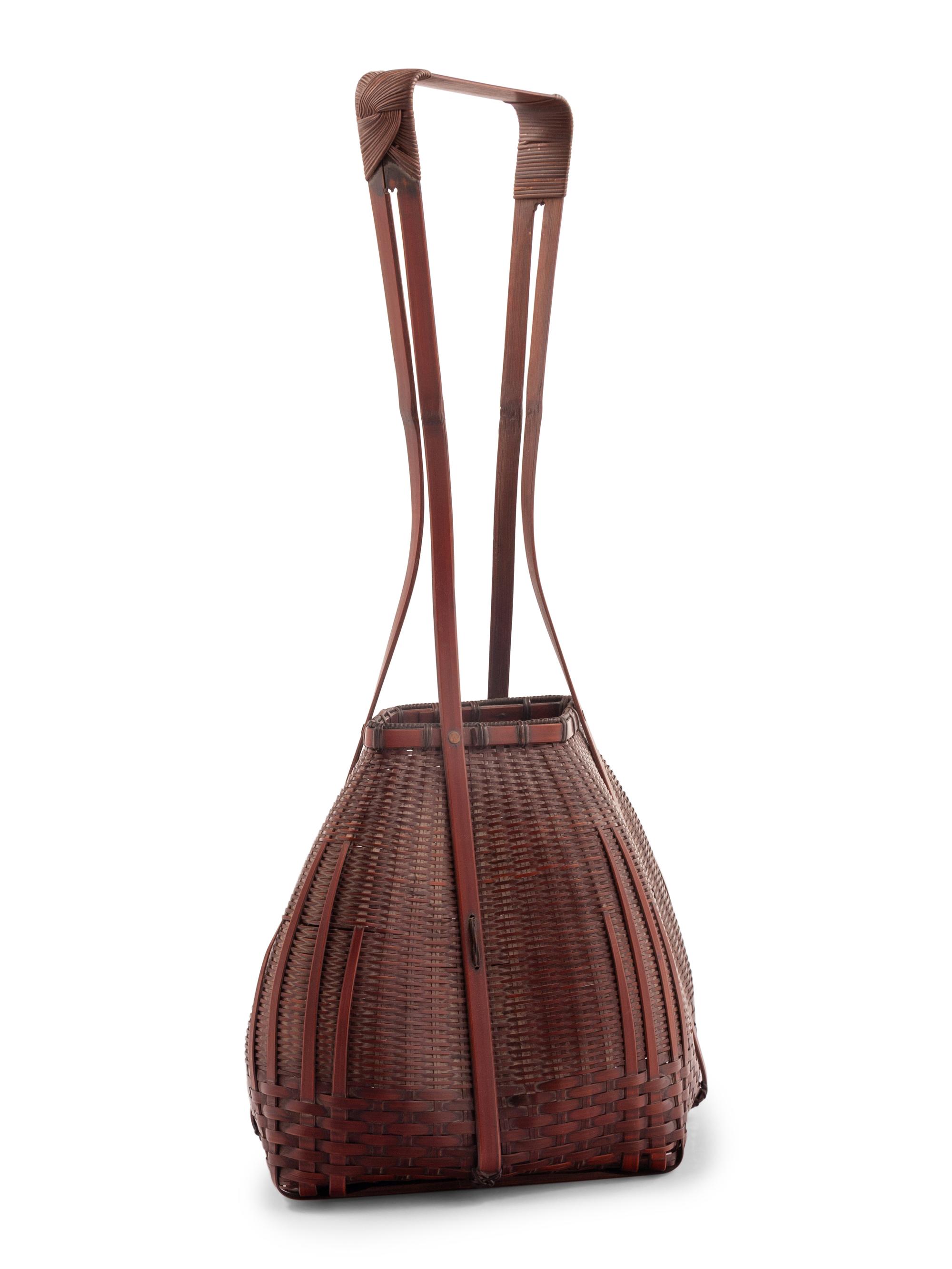 A Japanese Bamboo Ikebana Basket