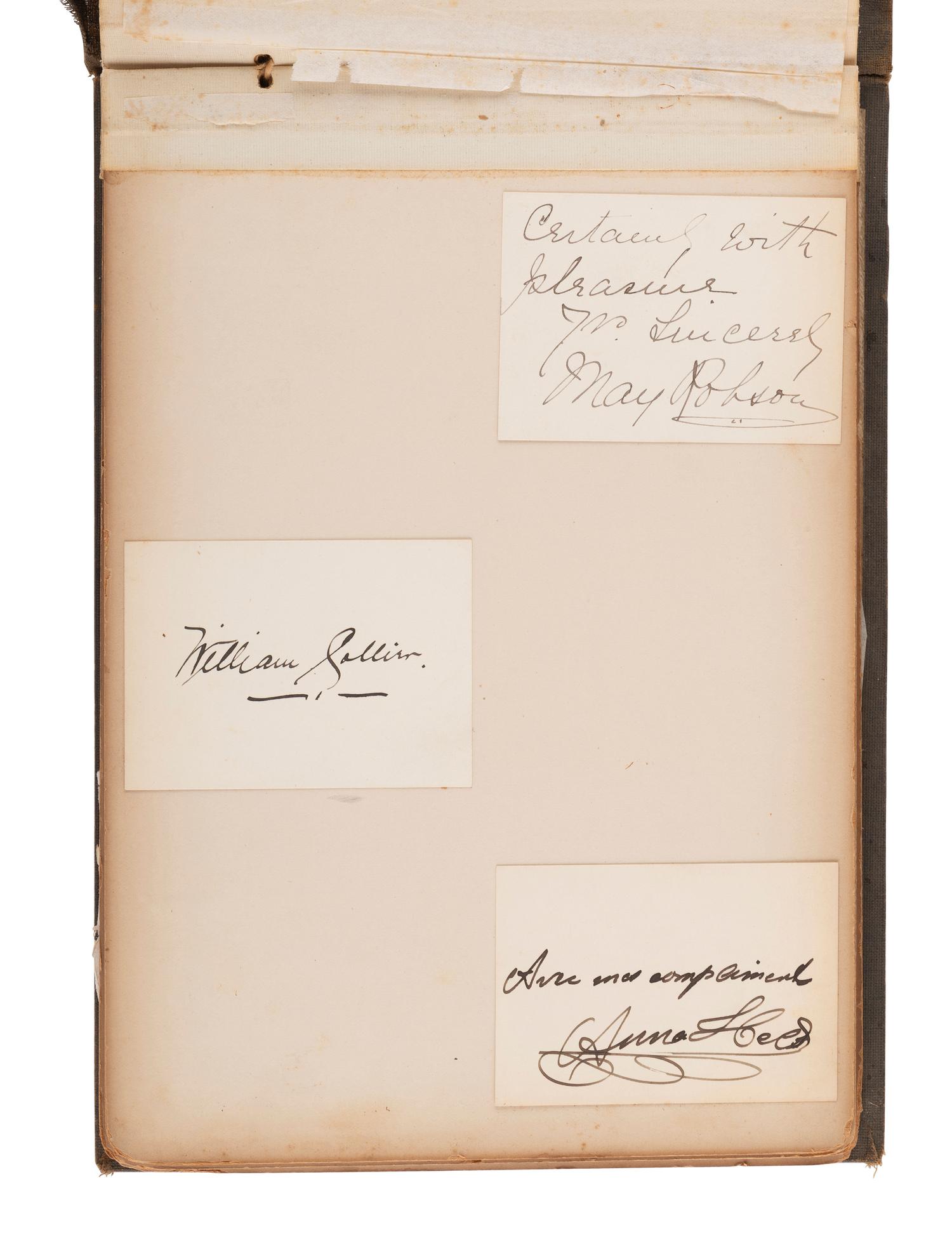 [ENTERTAINMENT]. Early 20th-century autograph album of performers & other notables, incl. SOUSA.