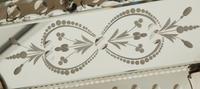 A Venetian Etched Glass Octagonal Mirror