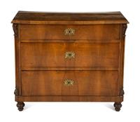A Continental Walnut Chest of Drawers