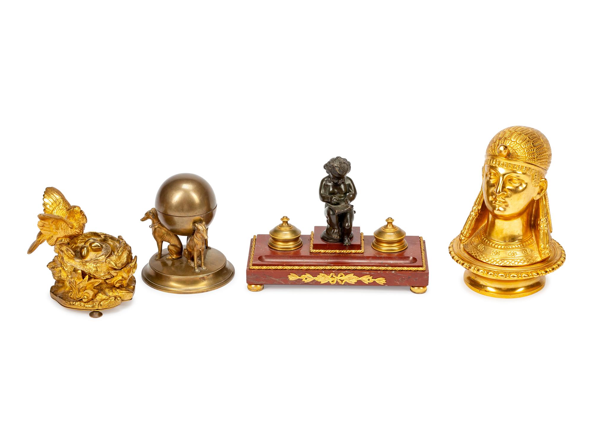 Four Continental Inkwells