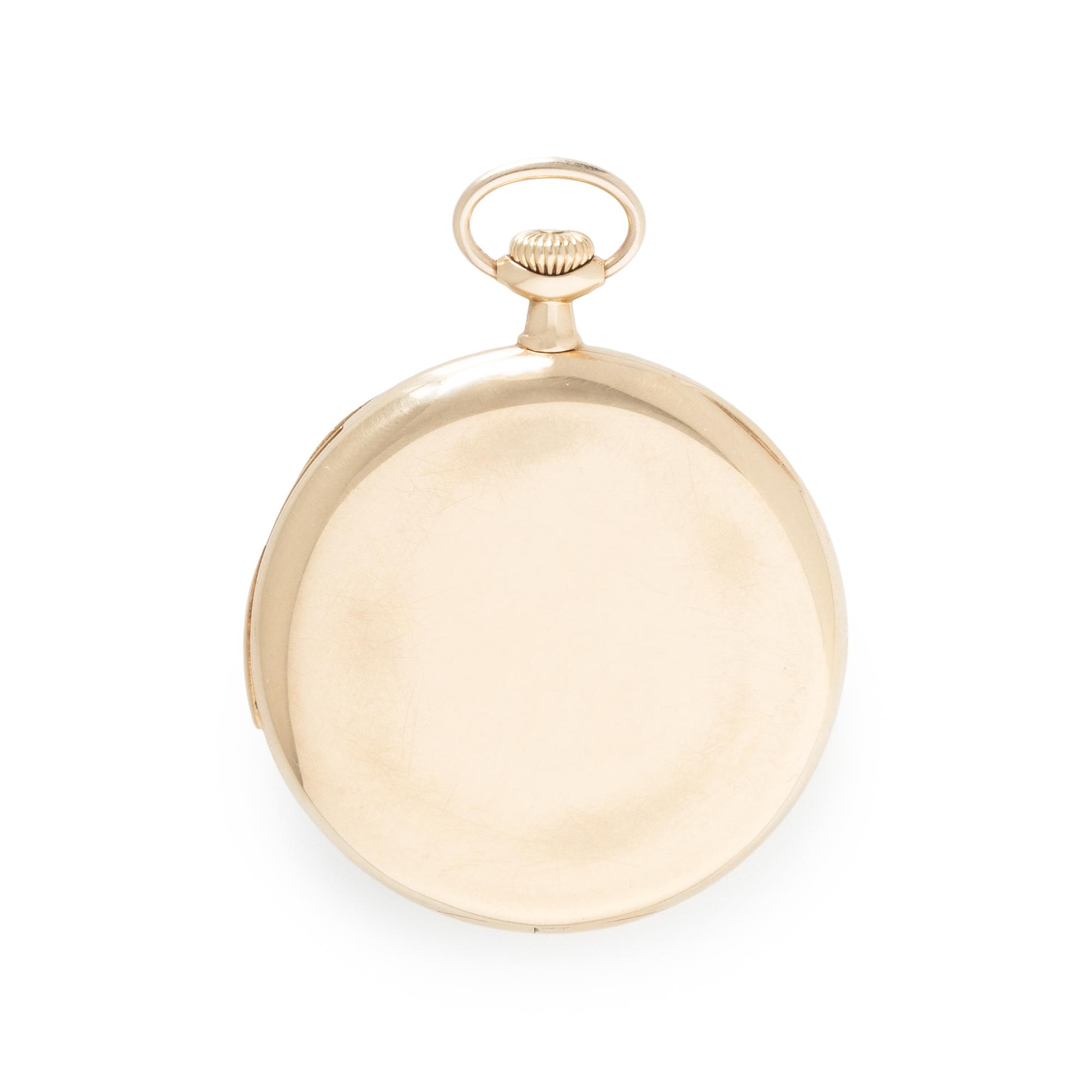 PATEK PHILIPPE FOR TIFFANY & CO., 18K YELLOW GOLD MINUTE REPEATING POCKET WATCH