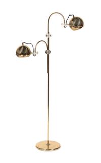 An American Brass Floor Lamp Height 55 inches. — 20TH CENTURY