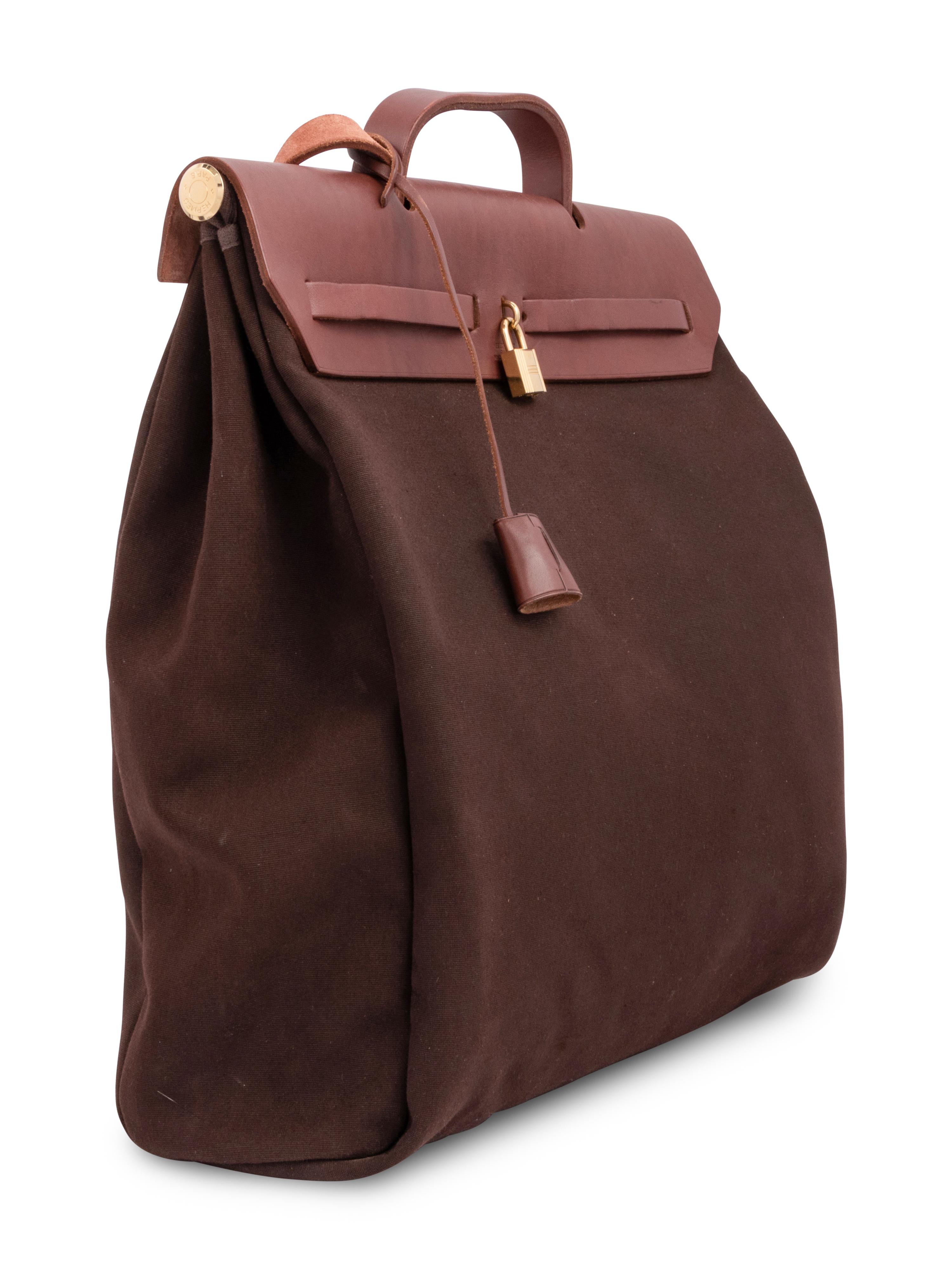 Hermès Canvas and Leather Bag, 2012