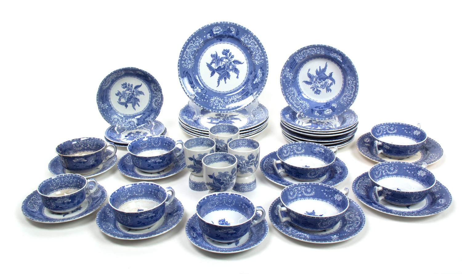 A Spode Partial Breakfast Service Length of longest 9 inches. — 20TH CENTURY