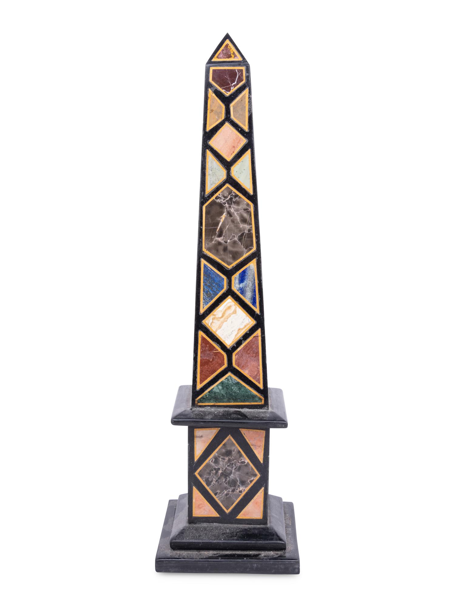 A Grand Tour Specimen Marble Obelisk