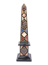 A Grand Tour Specimen Marble Obelisk