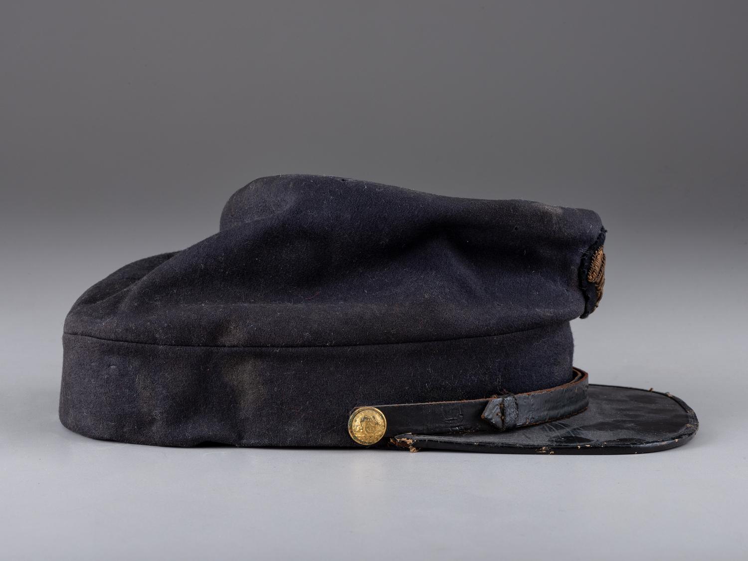 [CIVIL WAR]. 4th Rhode Island Infantry kepi identified to Captain Martin Page Buffum, POW at Petersburg. [ With :] ALLEN, George H. Forty-Six Months with the Fourth R.I. Volunteers.
