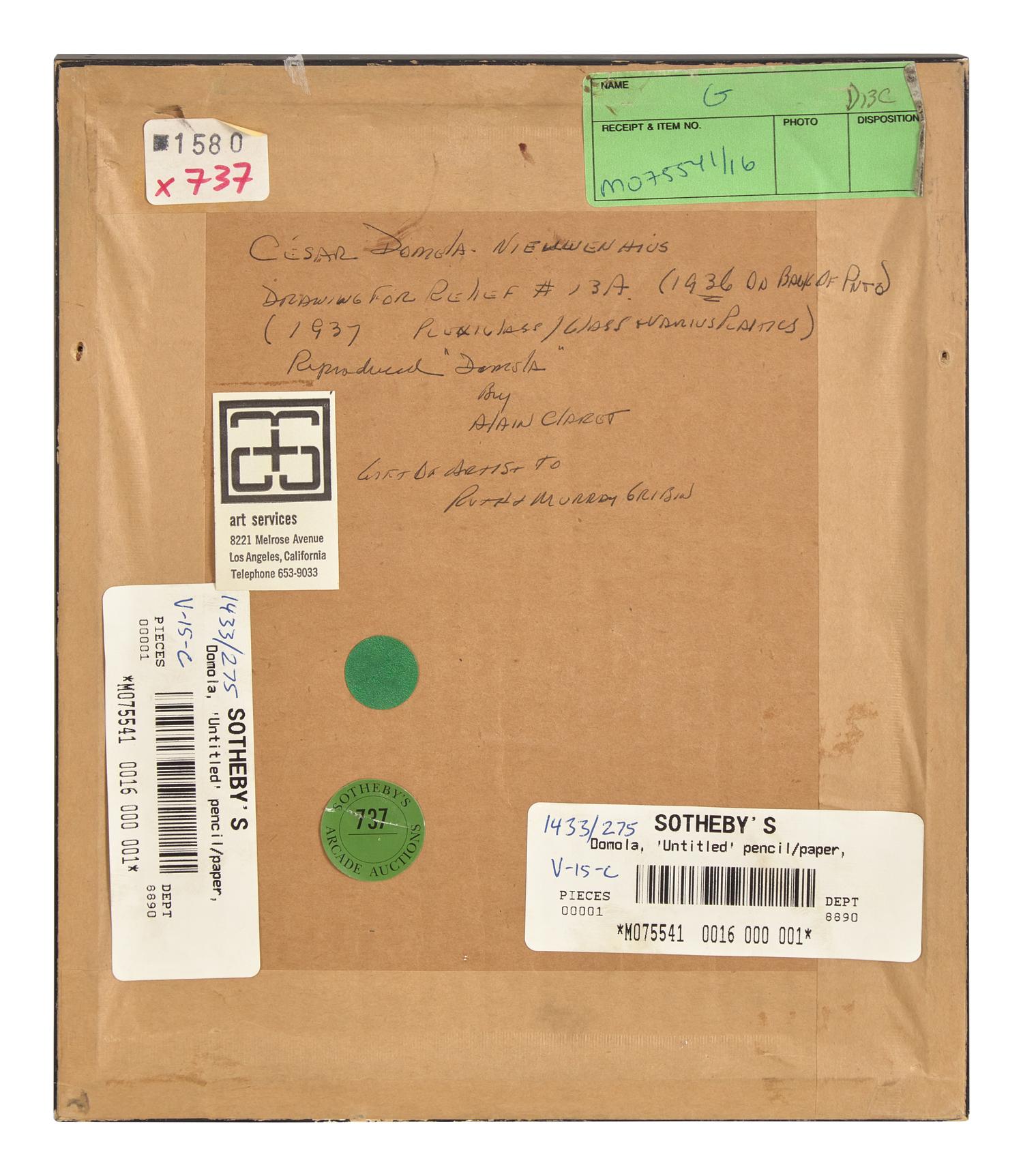 Drawing for Relief #13A, 1936-1937