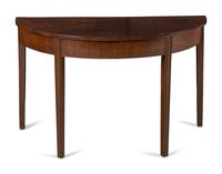 A George III Style Mahogany Demilune Table