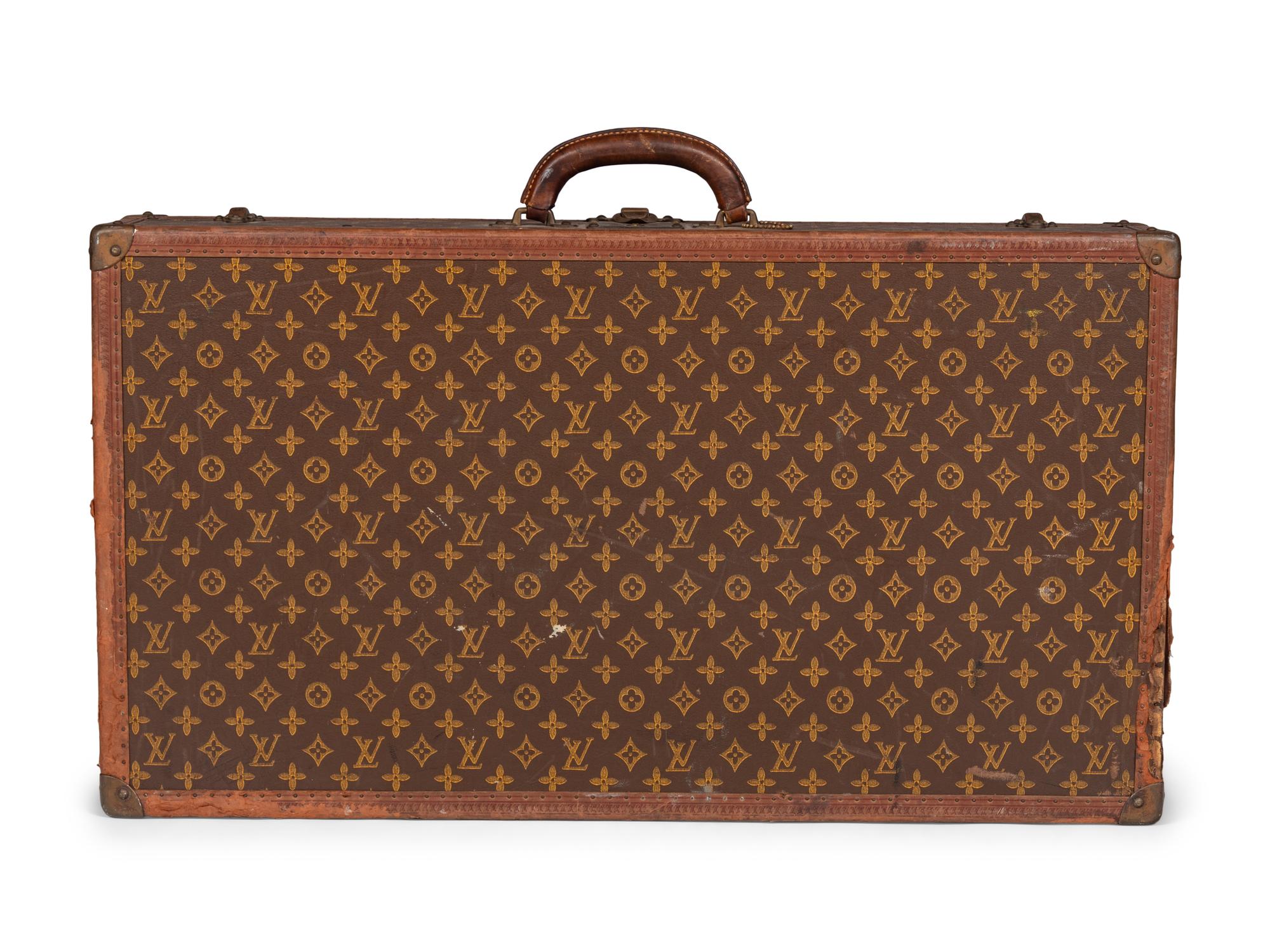 Louis Vuitton Stamped Monogram Alzer 80 Suitcase, 20th Century