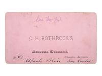 [NATIVE AMERICANS]. ROTHROCK, G.H. (1843-1924), photographer. Apache Police, San Carlos . Phoenix, AZ.