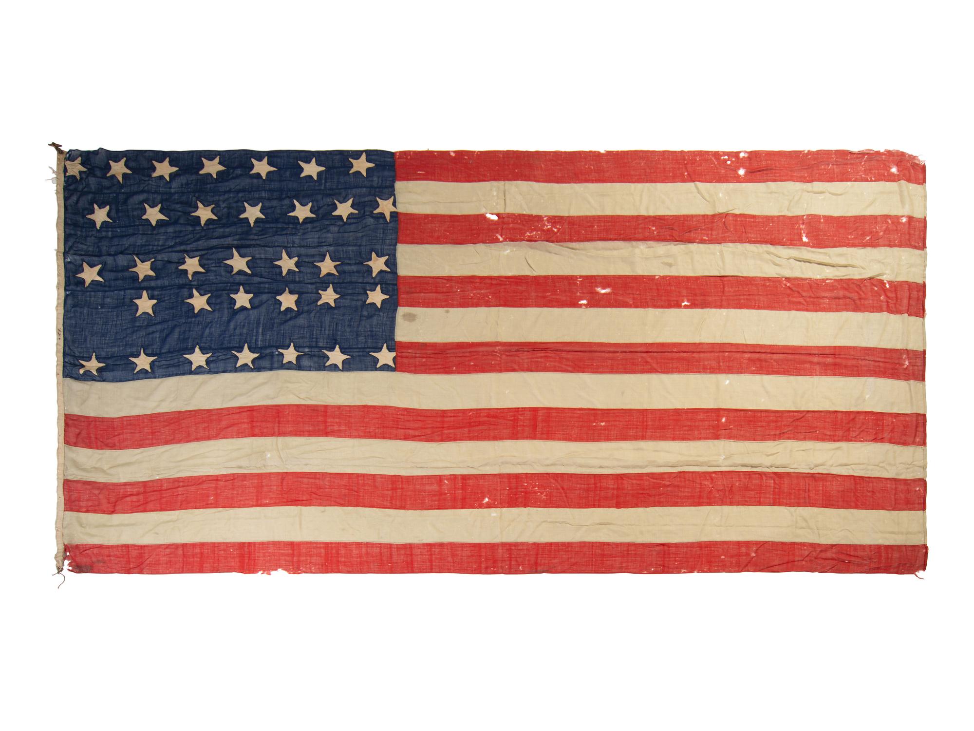 Collection of US Navy Rear Admiral Augustus Henry Kilty (1807-1879), incl. swords, dress uniform with accoutrements, and 34-star flag associated with the USS Mound City .